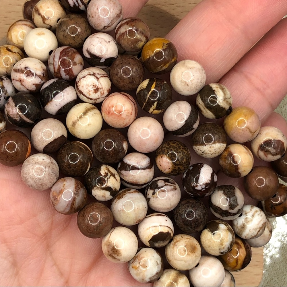Brown Zebra Jasper Gemstone Bracelet
